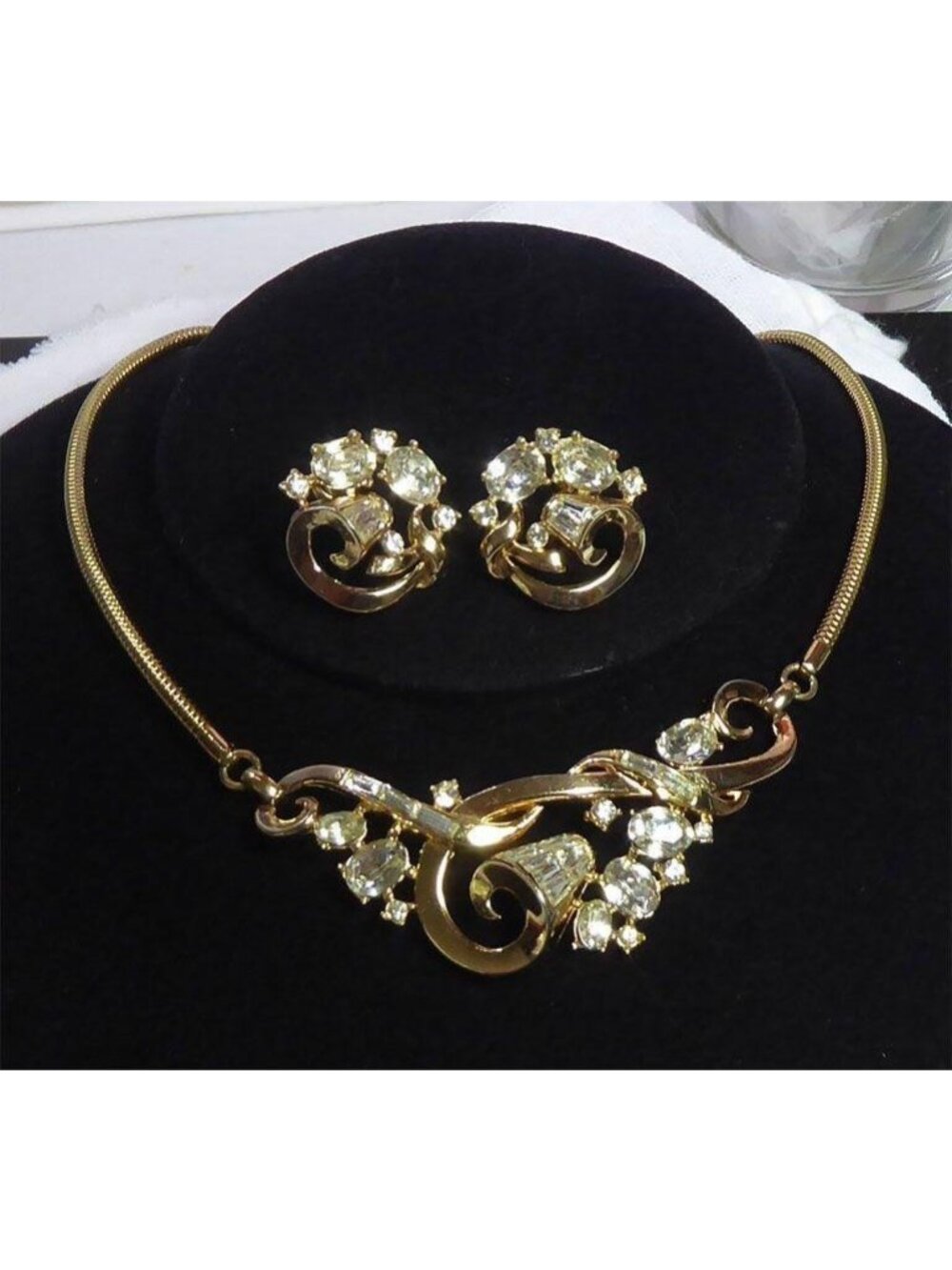 Archival 1952 Crown Trifari Promenade Set - Alfred Philippe "10" Workshop Mark